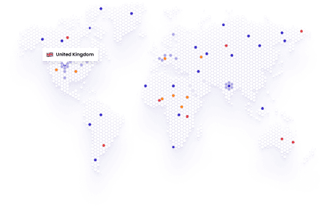 UK map showing nationwide coverage